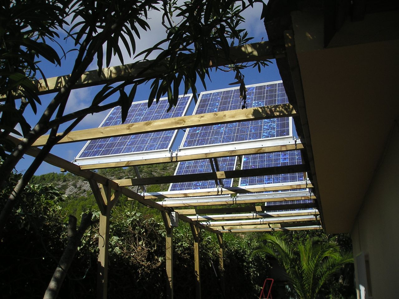 Solar power residential pergola